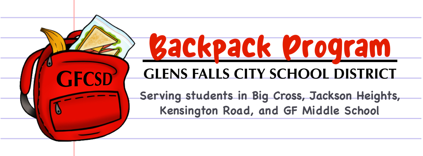 GFCSD Backpack Program logo